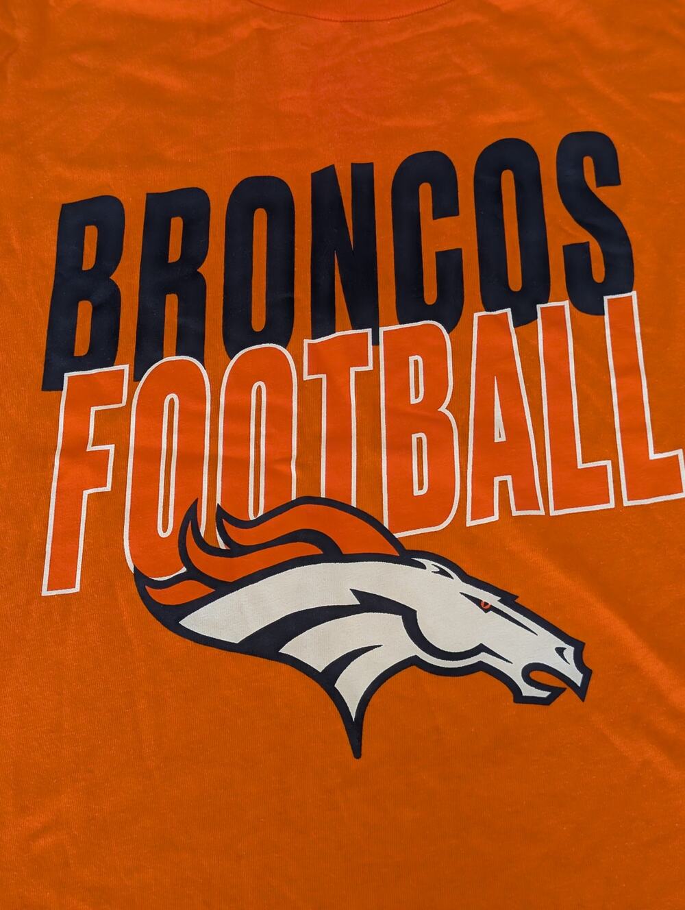 NWT Denver Broncos Youth L Orange Long Sleeve Shirt (0888)
